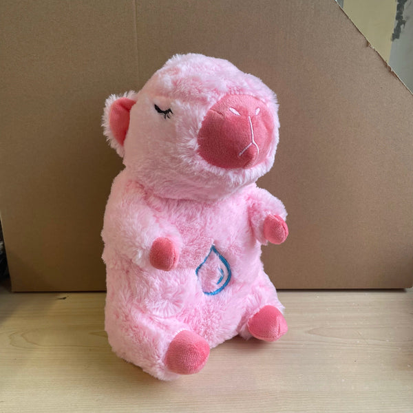 Planet Gates Capybara pink Baby Pacify Breathing Rabbit Doll Soothes Otter Plush Toy Children Soothing Music Sleep Companion Toy Bear Stuffed Gift for Kids