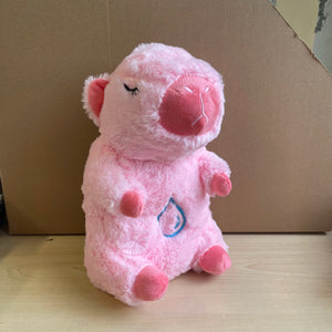 Planet Gates Capybara pink New Baby Breath Baby Bear Soothes Otter Plush Toy Doll Toy Child Soothing Music Sleep Companion Sound And Light Doll Toy Gifts