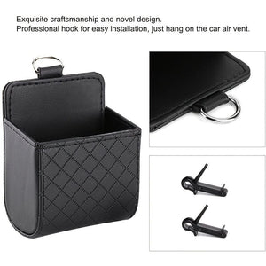 Planet Gates Car Air Vent Hanging Storage Box Mobile Phone Bag PU Leather Car Mobile Phone Holder Car Interior Accessories