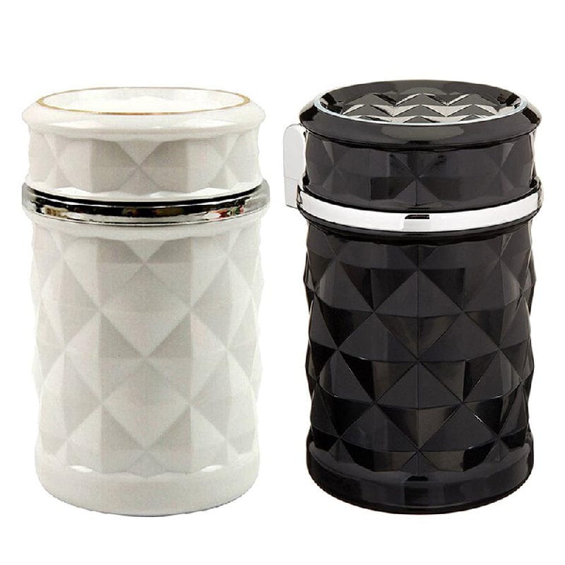 Planet Gates Car Ashtray With LED Light Rhinestone Ashtray Car Smokeless Smoke Cup Holder Storage Auto Accessories