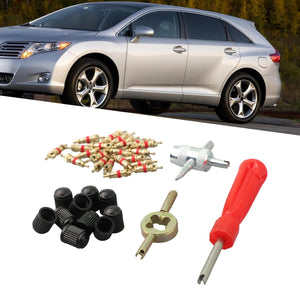 Planet Gates Car Bicycle Slotted Handle Tire Valve Stem Core Remover Screwdriver Tire Repair Install Tool Kit Auto Motorcycle Accessories