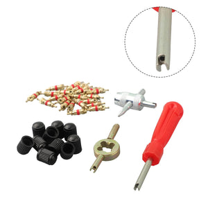 Planet Gates Car Bicycle Slotted Handle Tire Valve Stem Core Remover Screwdriver Tire Repair Install Tool Kit Auto Motorcycle Accessories