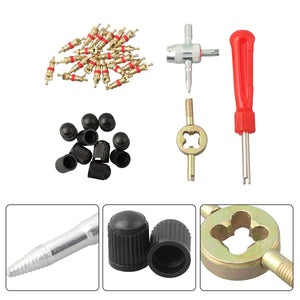 Planet Gates Car Bicycle Slotted Handle Tire Valve Stem Core Remover Screwdriver Tire Repair Install Tool Kit Auto Motorcycle Accessories