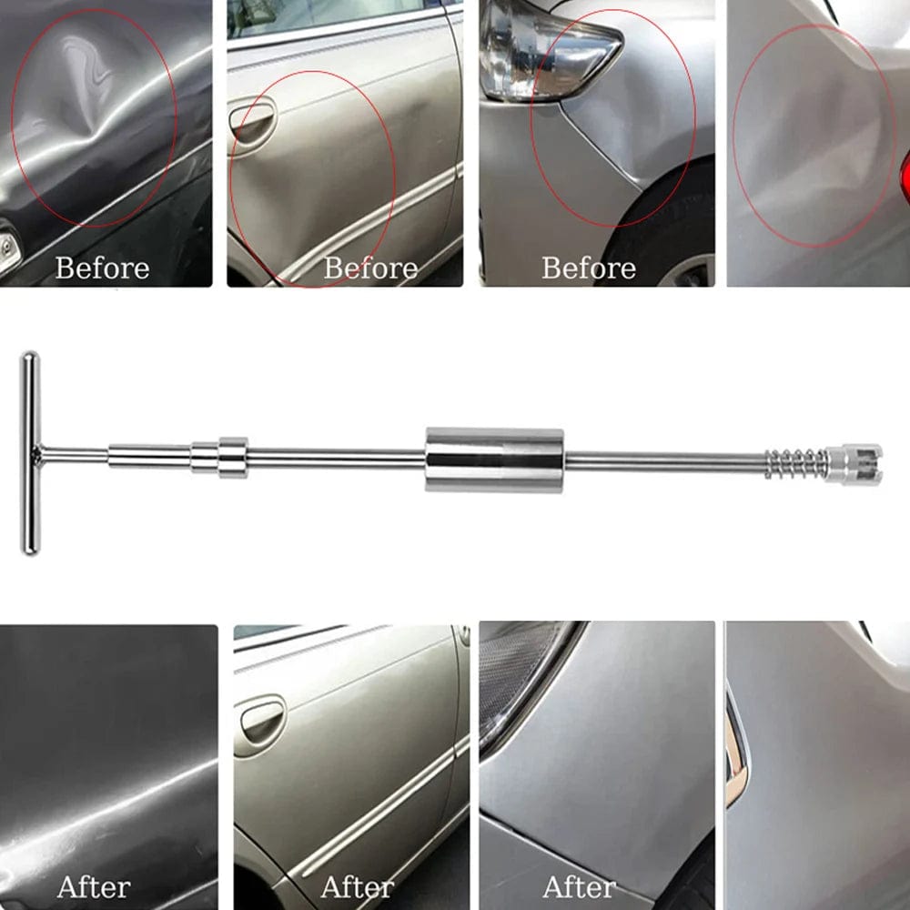 Planet Gates Car Body Dent Repair Tool Kit with Slide Hammer T-bar Dent Puller Suction Cup Mechanic for Automobile Hail Dent Remover