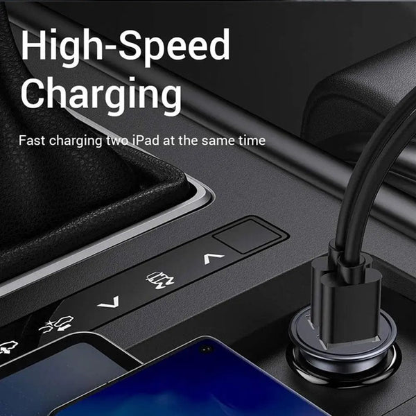 Planet Gates Car Charger Phone Charger Compact Cigarette Lighter USB Charger Adapter 12-24V 2-Hole USB Interface for iPhone