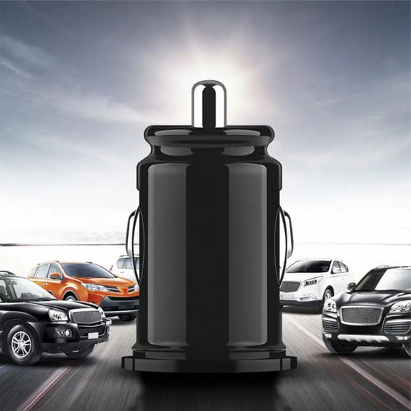 Planet Gates Car Charger Phone Charger Compact Cigarette Lighter USB Charger Adapter 12-24V 2-Hole USB Interface for iPhone