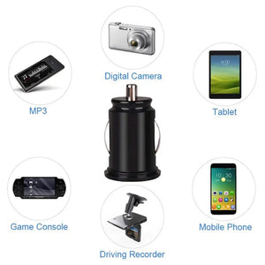 Planet Gates Car Charger Phone Charger Compact Cigarette Lighter USB Charger Adapter 12-24V 2-Hole USB Interface for iPhone