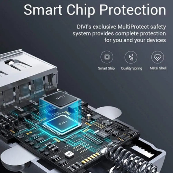 Planet Gates Car Charger Phone Charger Compact Cigarette Lighter USB Charger Adapter 12-24V 2-Hole USB Interface for iPhone