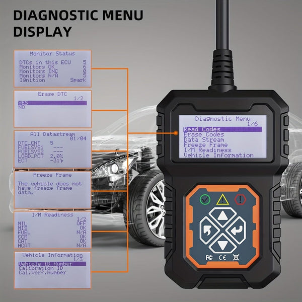 Planet Gates Car Code Scanner Car Code Reader: Get Instant Diagnosis Of Your Vehicle's Check Engine Light With OBD2 Scanner!
