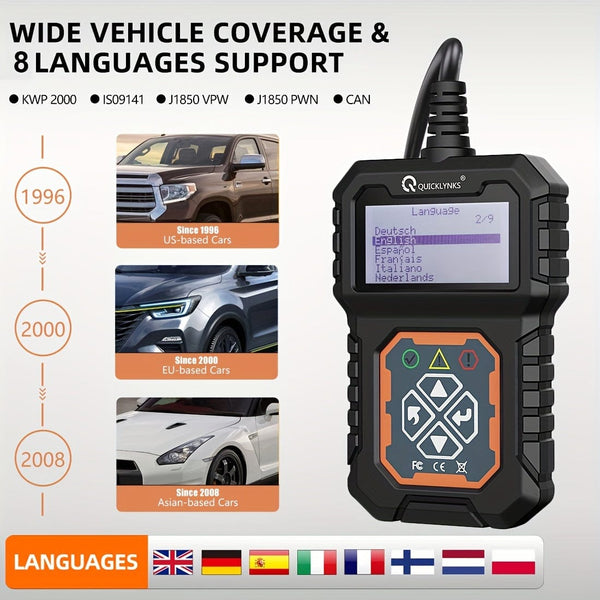 Planet Gates Car Code Scanner Car Code Reader: Get Instant Diagnosis Of Your Vehicle's Check Engine Light With OBD2 Scanner!