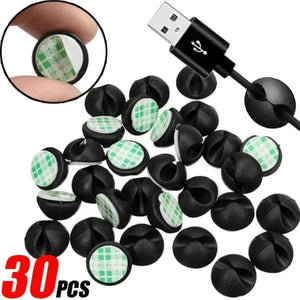 Planet Gates Car Dashboard Data Cable Clip Self-Adhesive USB Line Hub Wire Holder Fixing Clamp Office Desk Wire Organizer Accessories