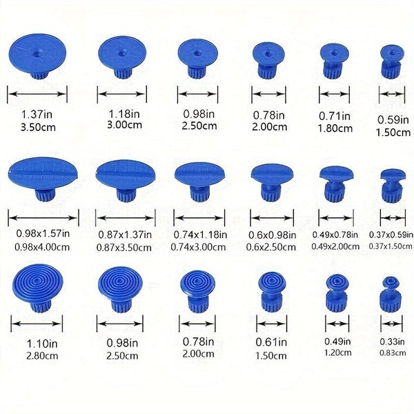 Planet Gates Car Dent Remover Tool, Paintless Dent Repair Dent Puller Kit Slide Hammer Tools With 18pcs Thickened Blue Tabs For DIY Automobile Body Dent Removal