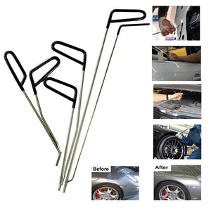 Planet Gates Car Dent Repair Hooks Stainless Steel Push Rods Crowbar Tools Kit For Dents Hail Damage Removal Automotive Accessories