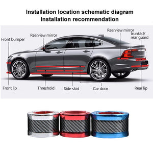 Planet Gates Car Door Sill Protection Strip, Carbon Fiber Style Car Body, Rearview Mirrors, Bumper, Anti-scratch Protection Stickers, Auto Decoration Accessories