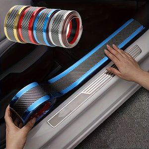 Planet Gates Car Door Sill Protection Strip, Carbon Fiber Style Car Body, Rearview Mirrors, Bumper, Anti-scratch Protection Stickers, Auto Decoration Accessories