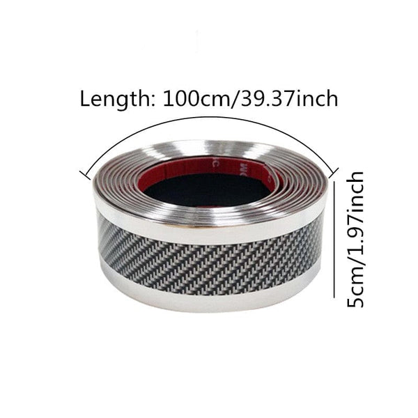 Planet Gates Car Door Sill Protection Strip, Carbon Fiber Style Car Body, Rearview Mirrors, Bumper, Anti-scratch Protection Stickers, Auto Decoration Accessories