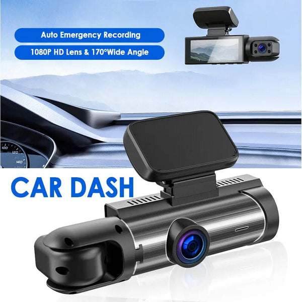 Planet Gates Car DVR Wide-angle 2-record High-definition Night Vision 1080P Driving Recorder Suction Cup 2-lens Car Front and inside Video