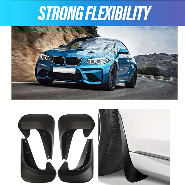 Planet Gates car fender 4pcs Mud Flaps, No Drilling Mudguards Mud Flaps With Hardware Kits, Front And Rear Side Splash Guards Winter Vehicle Sediment Protection