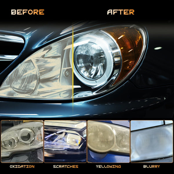 Planet Gates Car Headlight Restoration Refurbishing Agent Headlight Care Polish Agent Headlight Restore Coating Light Removing Oxidation Prevent Scratches JB-XPCS8