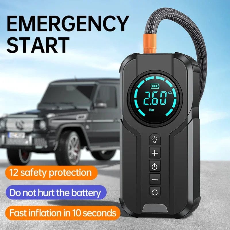 Planet Gates Poland Car Jump Starter Air Pump Power Bank Lighting Portable Air Compressor 4 In 1 Cars Battery Starters Starting Auto Tyre Inflator