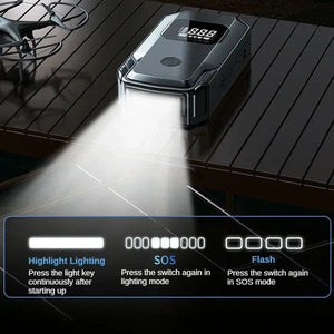 Planet Gates Car Jump Starter Power Bank Air Pump Multi-function Air Compressor Inflator Portable Battery Starter Car Electrical Appliances