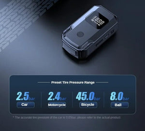 Planet Gates Car Jump Starter Power Bank Air Pump Multi-function Air Compressor Inflator Portable Battery Starter Car Electrical Appliances