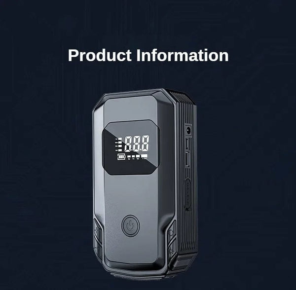 Planet Gates Car Jump Starter Power Bank Air Pump Multi-function Air Compressor Inflator Portable Battery Starter Car Electrical Appliances