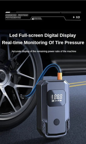 Planet Gates Car Jump Starter Power Bank Air Pump Multi-function Air Compressor Inflator Portable Battery Starter Car Electrical Appliances
