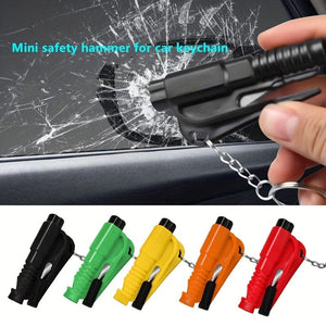 Planet Gates Car Keychain Hammer Three-in-one Car Window Breaking Hammer Multifunctional Emergency Escape Hammer Mini Window Breaker