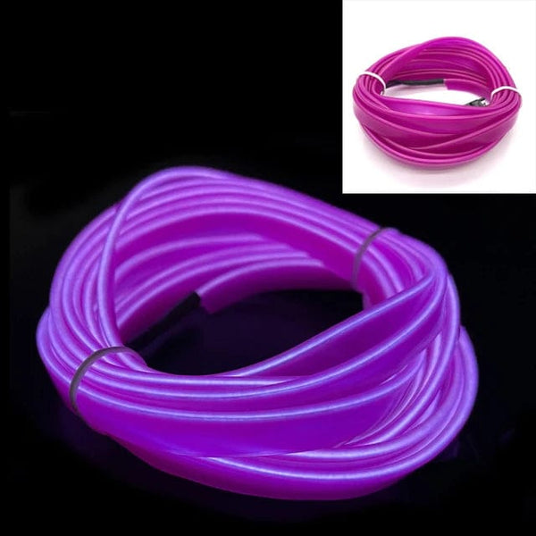 Planet Gates Car LED Strip EL Wire Rope Tube USB Switch Cigarette Car Ambient Light Neon Light Garland Decoration Flexible Led Tube Auto Led