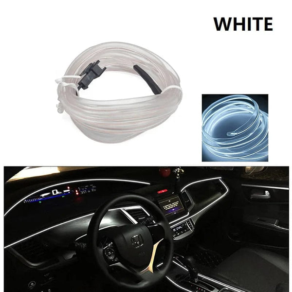 Planet Gates Car LED Strip EL Wire Rope Tube USB Switch Cigarette Car Ambient Light Neon Light Garland Decoration Flexible Led Tube Auto Led