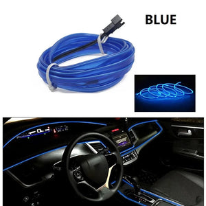 Planet Gates Car LED Strip EL Wire Rope Tube USB Switch Cigarette Car Ambient Light Neon Light Garland Decoration Flexible Led Tube Auto Led