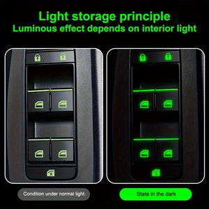 Planet Gates Car Luminous Car Sticker, Self Adhesive Night Visibility Decals For Car, Fluorescent Stickers For Car Window Door Switch