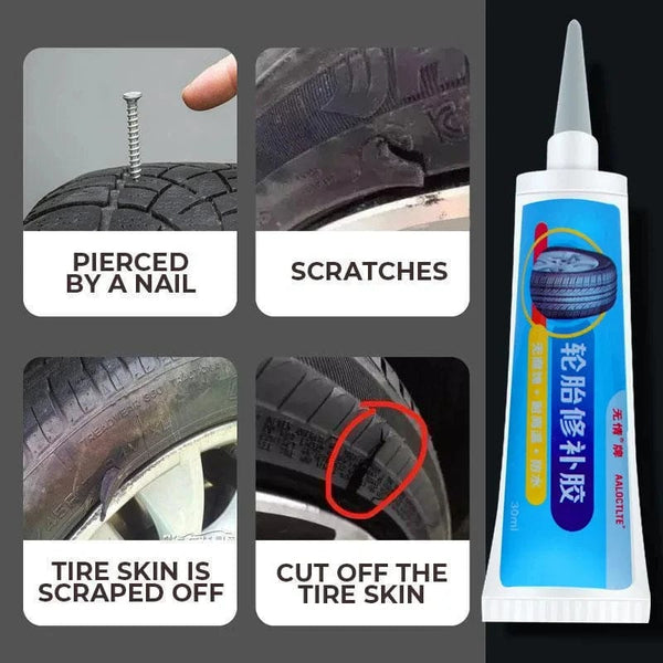 Planet Gates Car Motorbike Bicycle Tyre Tire Repair Sealant Liquid Rubber for Tire Repairing Glue Liquid Strong Rubber Adhesive Glue Tool