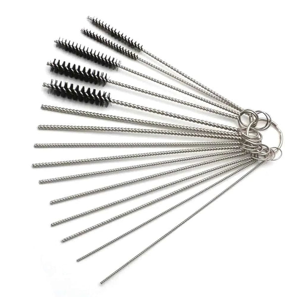 Planet Gates Car Motorcycle Carburetor Jet Dirt Remove Clean Tool 10 Cleaning Needles + 5 Brushes Kits for Auto Engine Care Cleaning