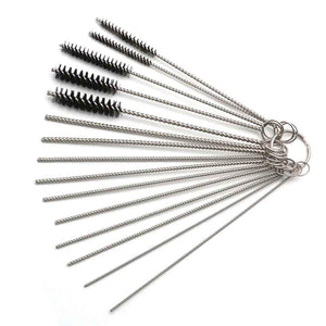 Planet Gates Car Motorcycle Carburetor Jet Dirt Remove Clean Tool 10 Cleaning Needles + 5 Brushes Kits for Auto Engine Care Cleaning