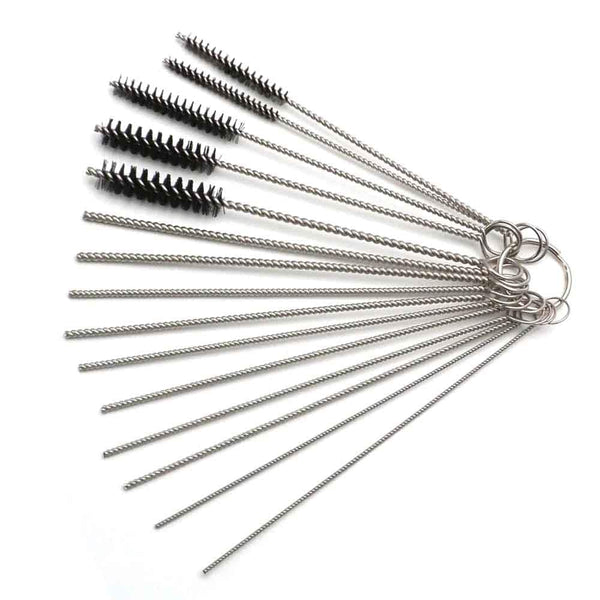 Planet Gates Car Motorcycle Carburetor Jet Dirt Remove Clean Tool 10 Cleaning Needles + 5 Brushes Kits for Auto Engine Care Cleaning