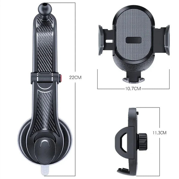 Planet Gates Car Phone Holder Car Sucker Phone Holder Cell Phone Mount Stand Car Windshield Dashboard GPS Rotation Bracket for IPhone Samsung