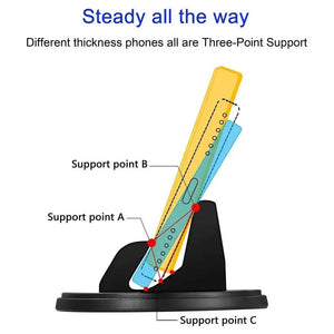 Planet Gates Car Phone Holder Stands Rotatable Support Anti Slip Mobile 360 Degree Mount Dashboard GPS Navigation Universal Auto Accessories