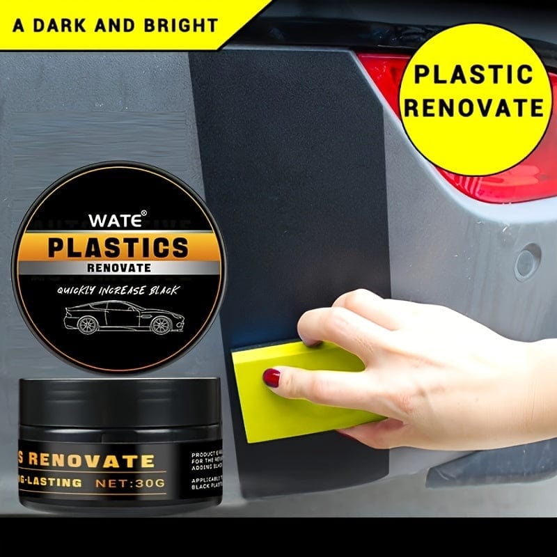 Planet Gates Car Plastic Parts Repair Wax, Crystal Coating Wax, Brightener, For Black Car Interior Renovation, Whitening Scratches Repair Wax