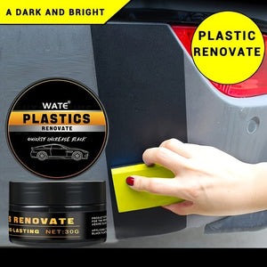 Planet Gates Car Plastic Parts Repair Wax, Crystal Coating Wax, Brightener, For Black Car Interior Renovation, Whitening Scratches Repair Wax