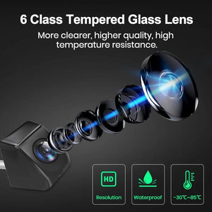 Planet Gates Car Rearview Camera AHD 720P Resolution WaterProof 140°Wide-Angle Reverse Backup Parking Camera for Junsun DVD Car Accessories