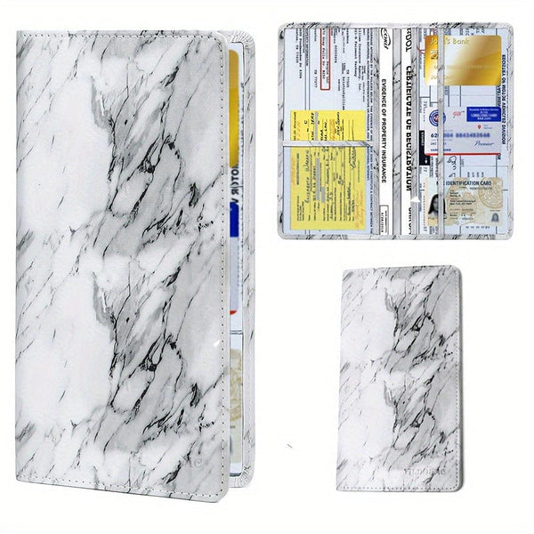 Planet Gates Car Registration & Insurance Card Holder For Men And Women, Auto Glove Box Organizer Document Wallet Faux Leather Manual Folder