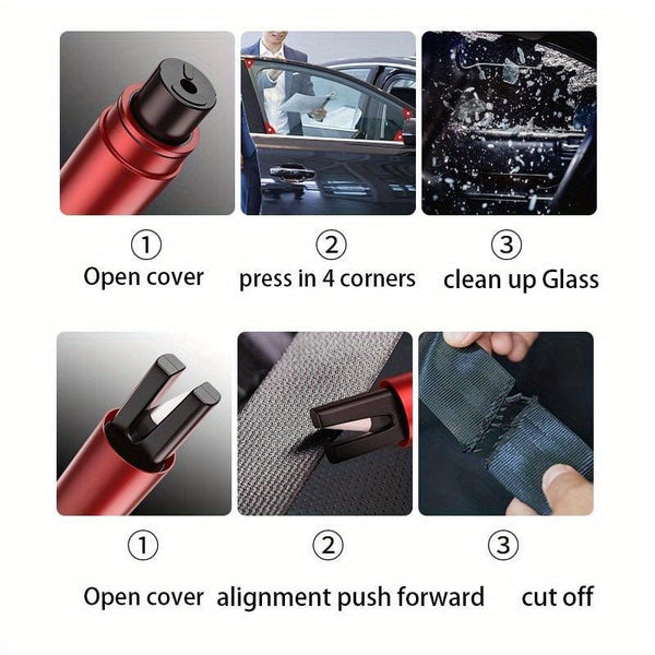 Planet Gates Car Safety Hammer Auto Emergency Glass Window Breaker Seat Belt Cutter