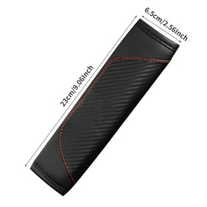 Planet Gates Car Seat Belt Cover Carbon Fiber Faux Leather Seat Belt Pad Holder Universal Auto Seat Belt Covers Shoulder Protection Car Interior Accessories
