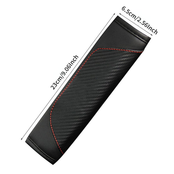 Planet Gates Car Seat Belt Cover Carbon Fiber Faux Leather Seat Belt Pad Holder Universal Auto Seat Belt Covers Shoulder Protection Car Interior Accessories