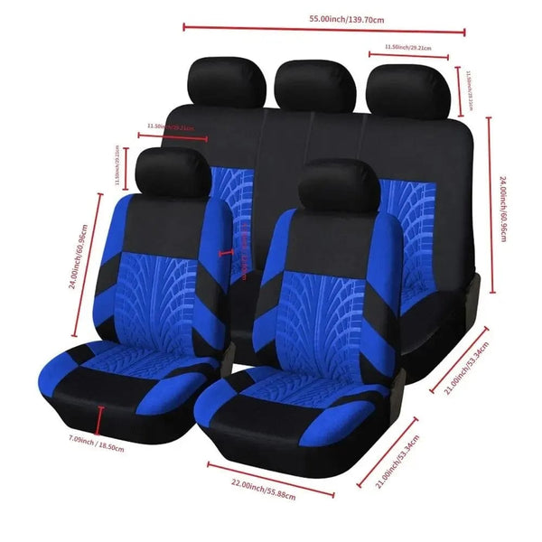 Planet Gates Car Seat Covers Full Set Front Split Rear Bench For Car Universal Cloth SUV Sedan Van Automotive Interior Covers