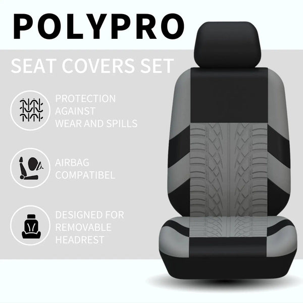 Planet Gates Car Seat Covers Full Set Front Split Rear Bench For Car Universal Cloth SUV Sedan Van Automotive Interior Covers