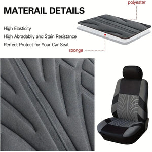 Planet Gates Car Seat Covers Full Set Front Split Rear Bench For Car Universal Cloth SUV Sedan Van Automotive Interior Covers