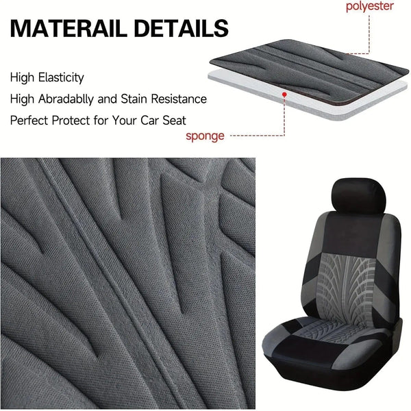 Planet Gates Car Seat Covers Full Set Front Split Rear Bench For Car Universal Cloth SUV Sedan Van Automotive Interior Covers